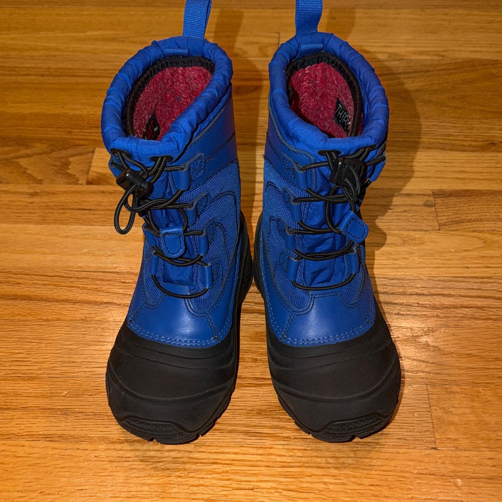 The North Face Blue and Black Kids Winter Boots